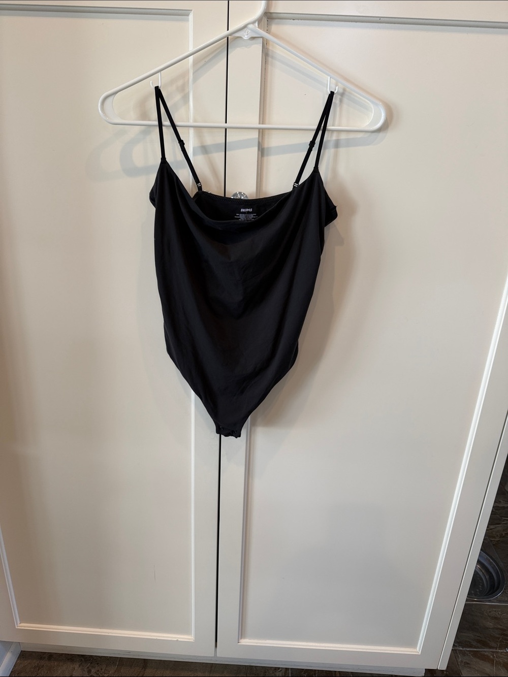 SKIMS Black Stretch Scoop Neck Bodysuit